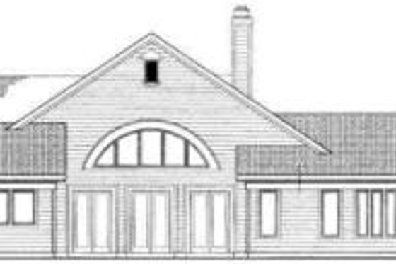 Exterior - Rear Elevation for Traditional House Plan #72-471 - 4 bed, 3 bath