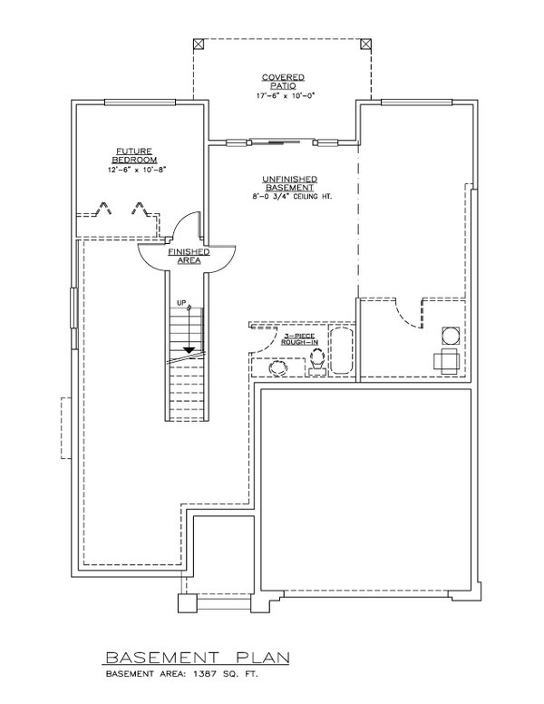 Farmhouse Floor Plan - Lower Floor Plan #1100-13