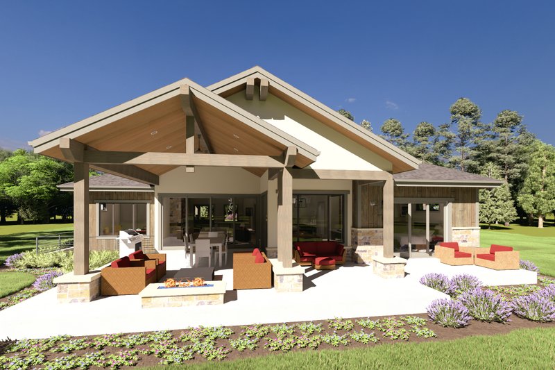 House Blueprint - Exterior - Rear Elevation 2 for Farmhouse House Plan #1069-40 - 3 bed, 2.5 bath