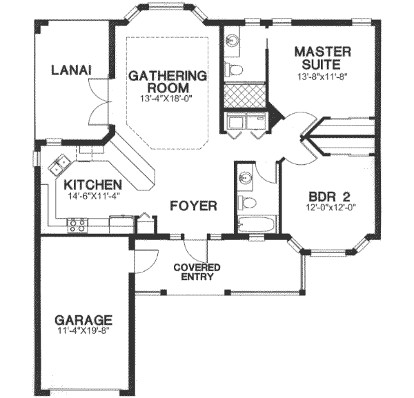 Country Floor Plan - Main Floor Plan #115-177