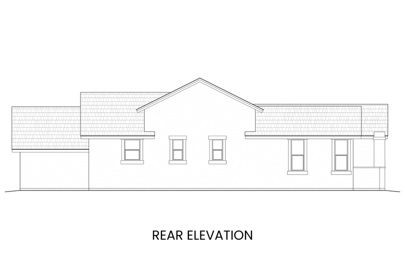 House Design - Exterior - Rear Elevation for Craftsman House Plan #1108-7 - 3 bed, 3 bath