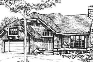 Cottage Exterior - Front Elevation Plan #320-469