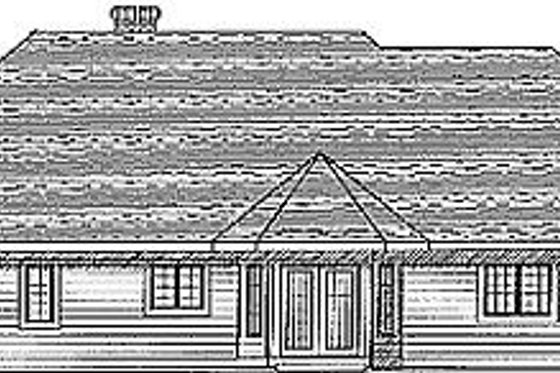 Exterior - Rear Elevation for Traditional House Plan #70-236 - 3 bed, 2.5 bath