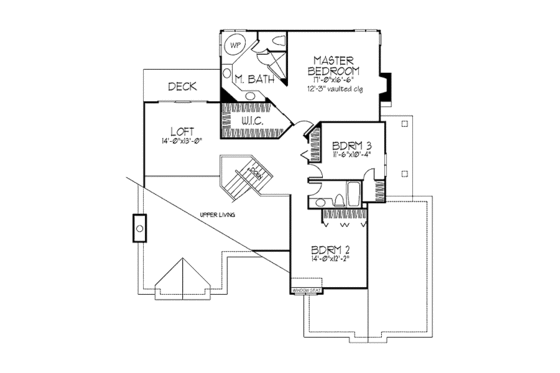 Floor Plan - Upper Floor House Plan #320-476 - 3 bed, 2.5 bath