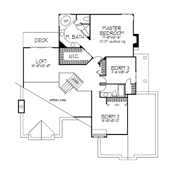Architectural House Design - Floor Plan - Upper Floor Plan #320-476