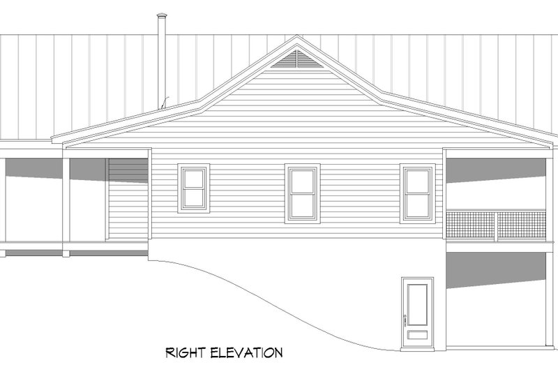 Architectural House Design - Exterior - Other Elevation 1 for Southern House Plan #932-857 - 2 bed, 3 bath