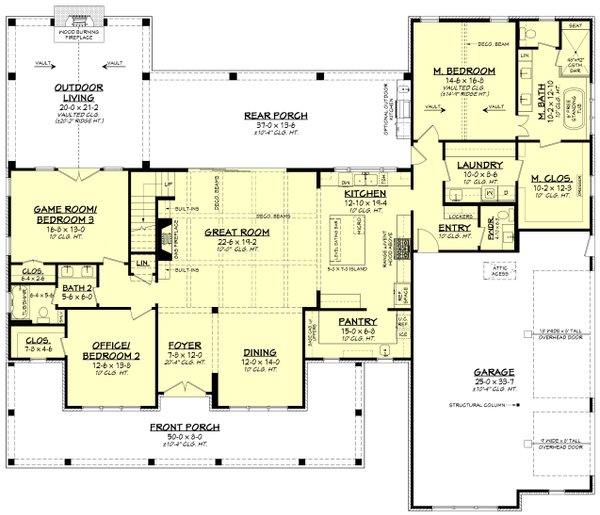 Farmhouse Floor Plan - Main Floor Plan #430-399