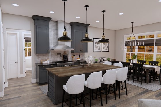 Interior - Kitchen 2 for Farmhouse House Plan #51-1218 - 3 bed, 2.5 bath