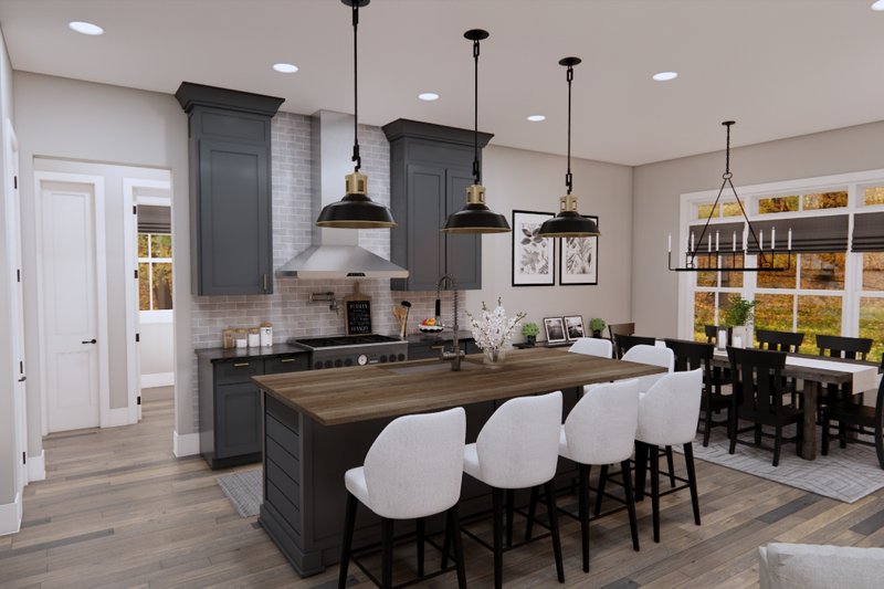 Architectural House Design - Interior - Kitchen 2 for Farmhouse House Plan #51-1218 - 3 bed, 2.5 bath