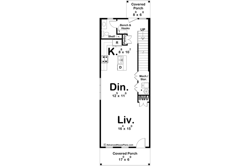 Home Plan - Floor Plan - Main Floor for Traditional House Plan #455-721 - 3 bed, 2.5 bath