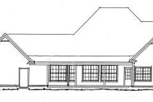 Exterior - Rear Elevation for Farmhouse House Plan #20-342 - 4 bed, 3.5 bath