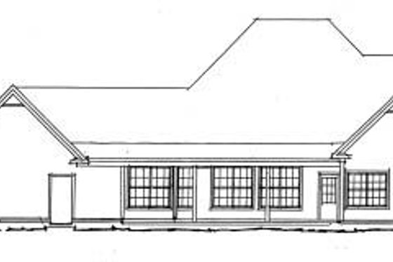 Exterior - Rear Elevation for Farmhouse House Plan #20-342 - 4 bed, 3.5 bath