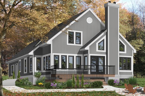 Exterior - Front Elevation 4 for Contemporary House Plan #23-613 - 3 bed, 2.5 bath