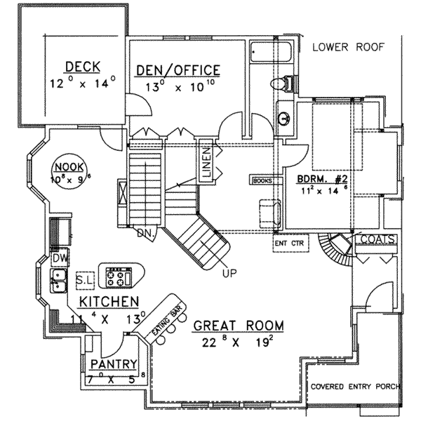 Modern Floor Plan - Main Floor Plan #117-273