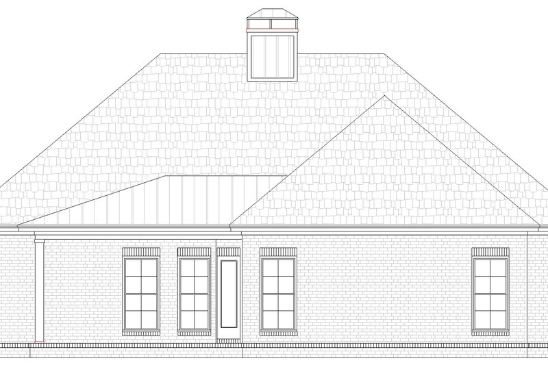 Home Plan - Exterior - Rear Elevation for Farmhouse House Plan #45-633 - 3 bed, 2.5 bath