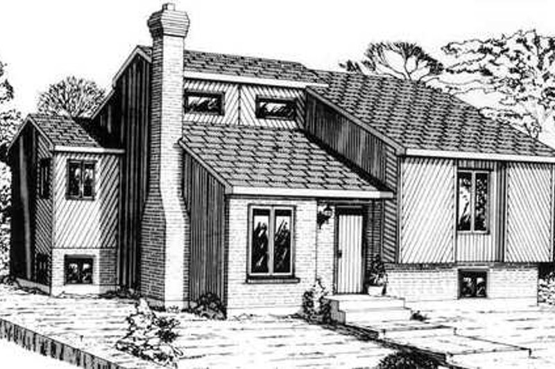 Dream House Plan - Exterior - Front Elevation Plan #25-4242