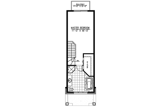 Floor Plan - Upper Floor for European House Plan #138-202 - 3 bed, 2 bath