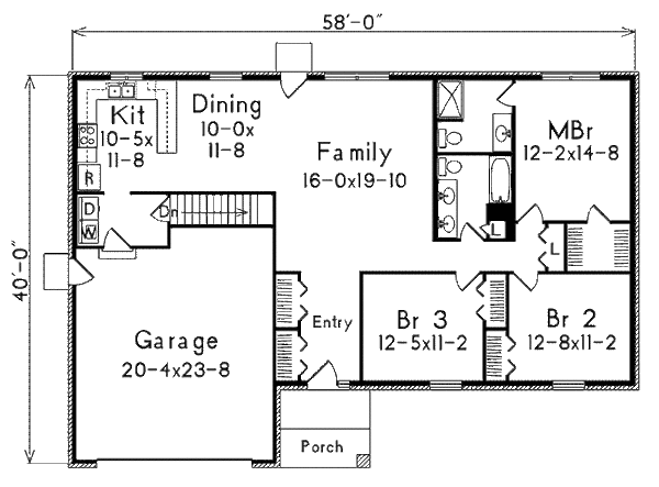 House Plan Design - Ranch Floor Plan - Main Floor Plan #57-470