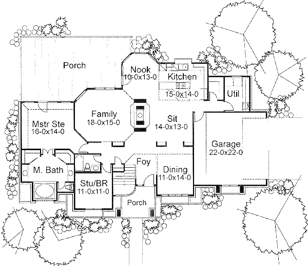 House Plan Design - Prairie Floor Plan - Main Floor Plan #120-109