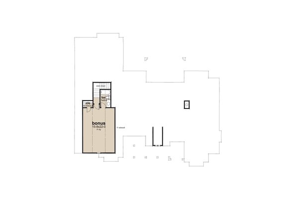 House Blueprint - Farmhouse Floor Plan - Upper Floor Plan #120-296