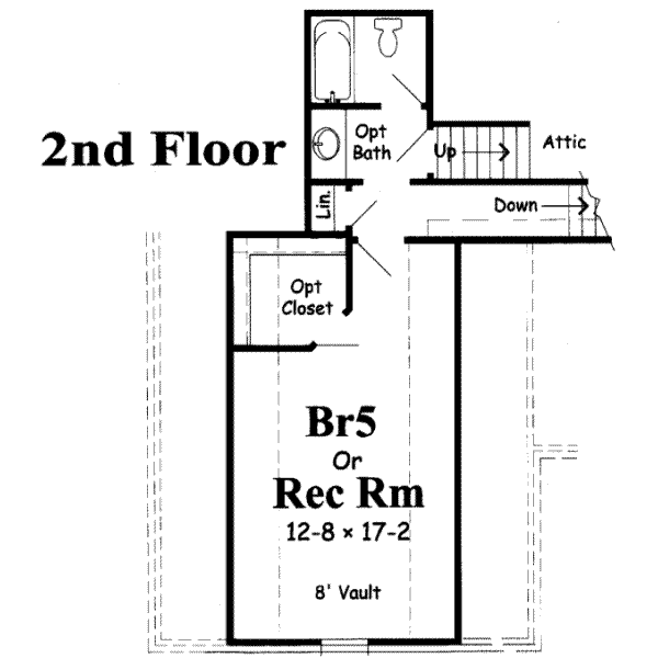 European Floor Plan - Upper Floor Plan #329-124