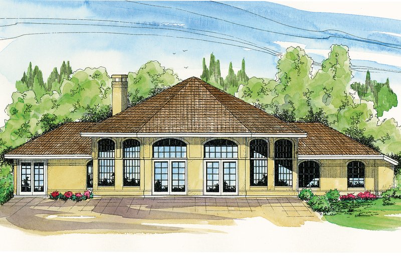 Home Plan - Exterior - Rear Elevation Plan #124-981