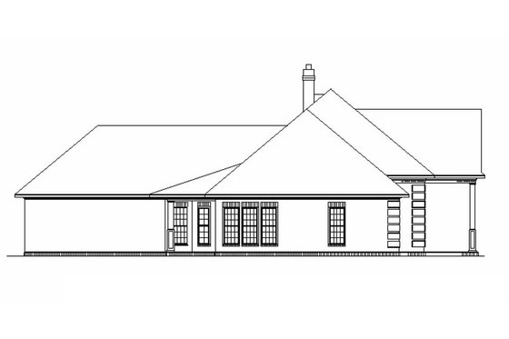 Exterior - Other Elevation for Southern House Plan #45-364 - 4 bed, 2 bath