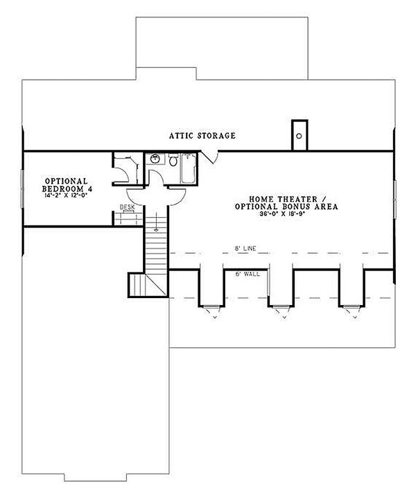 Dream House Plan - Craftsman Floor Plan - Upper Floor Plan #17-2161