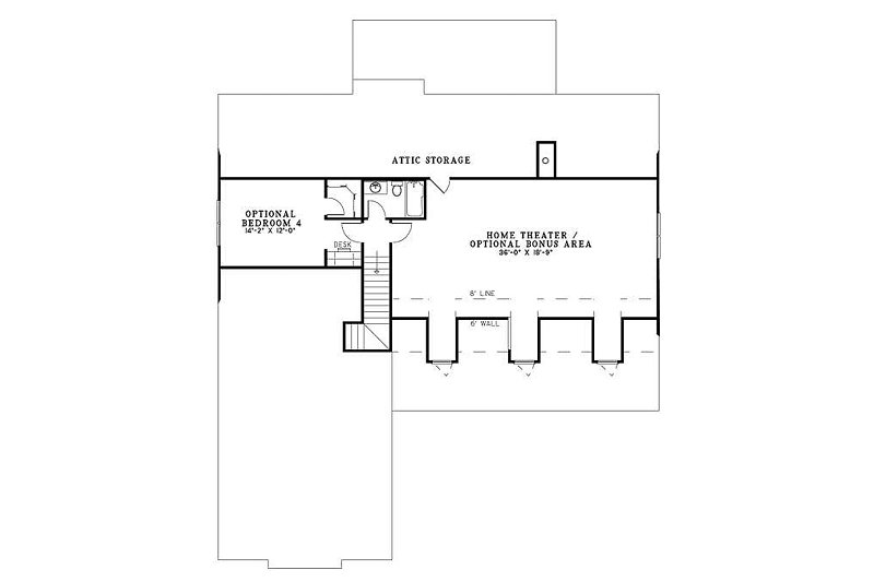 Dream House Plan - Floor Plan - Upper Floor for Craftsman House Plan #17-2161 - 3 bed, 3.5 bath