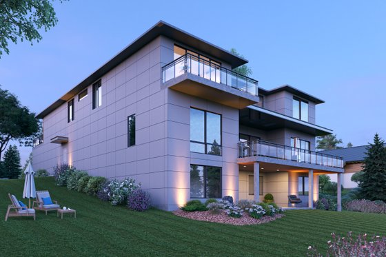 Exterior - Other Elevation 3 for Contemporary House Plan #1066-137 - 6 bed, 5.5 bath