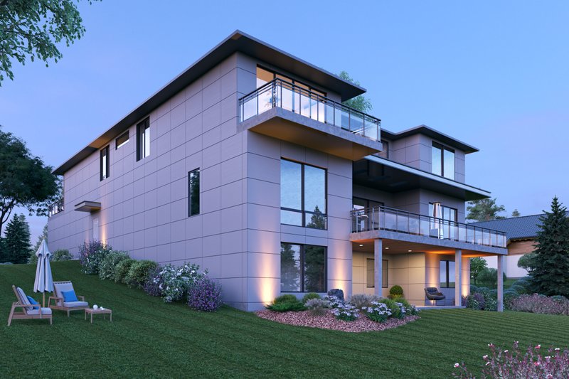 Architectural House Design - Exterior - Other Elevation 3 for Contemporary House Plan #1066-137 - 6 bed, 5.5 bath