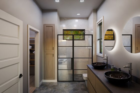 Interior - Master Bathroom for Cabin House Plan #1089-54 - 1 bed, 1.5 bath