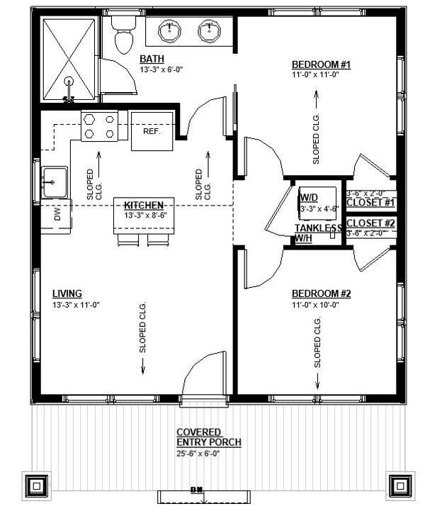 Craftsman Floor Plan - Main Floor Plan #895-150