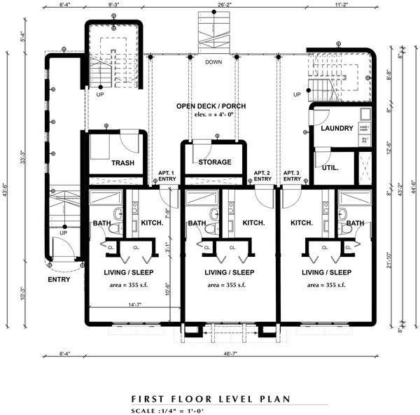 Adobe / Southwestern Floor Plan - Main Floor Plan #535-10