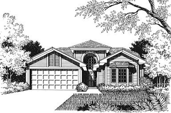 Exterior - Other Elevation 1 for European House Plan #417-110 - 3 bed, 2 bath