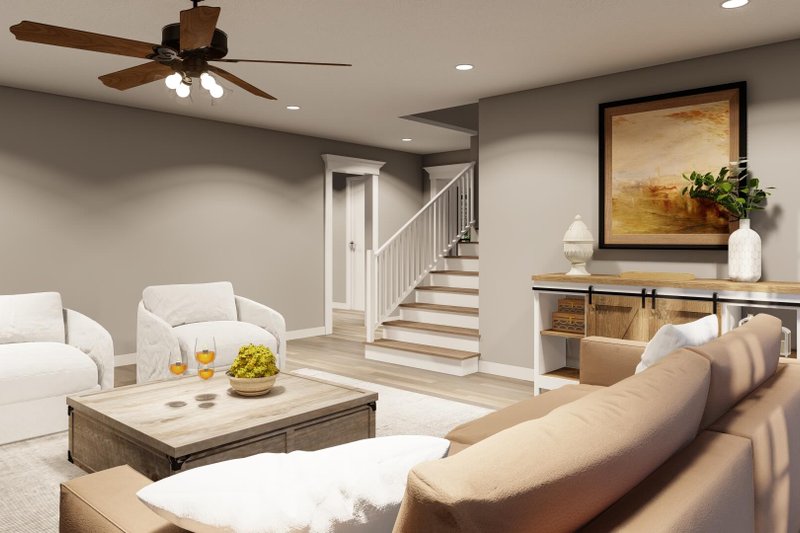 House Plan Design - Interior - Family Room 1 for Farmhouse House Plan #17-286 - 4 bed, 2.5 bath