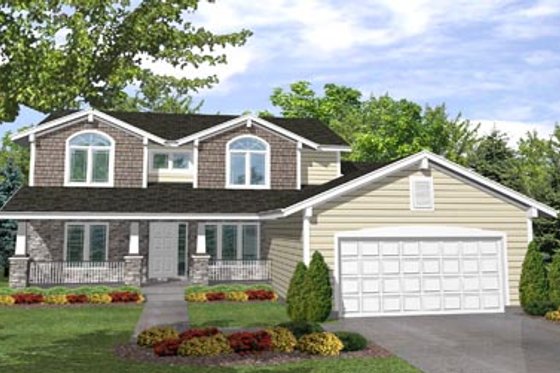 Exterior - Front Elevation for Traditional House Plan #50-108 - 4 bed, 3 bath