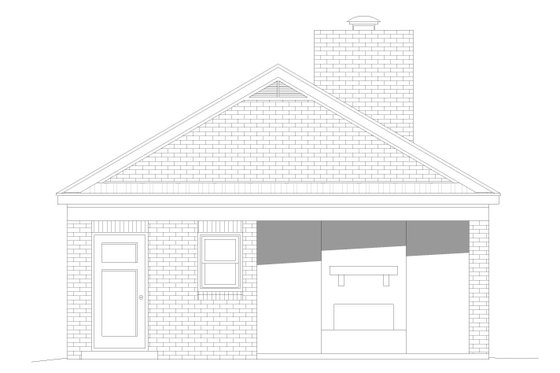Exterior - Other Elevation 1 for Country House Plan #932-135, 0.5 bath