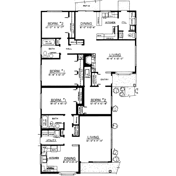 Ranch Floor Plan - Main Floor Plan #303-169
