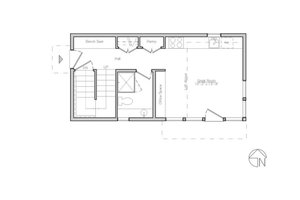 Floor Plan - Main Floor for Modern House Plan #914-1 - 1 bed, 1 bath