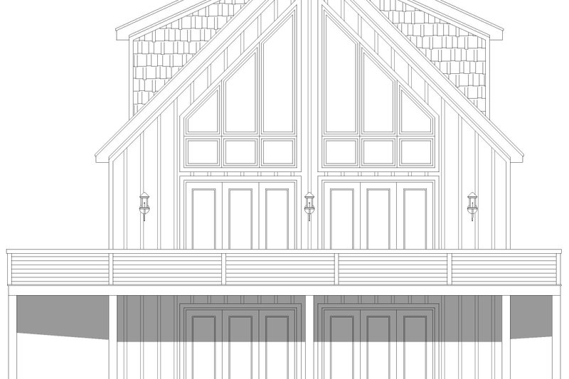 House Blueprint - Exterior - Other Elevation for Country House Plan #932-1262 - 2 bed, 4 bath