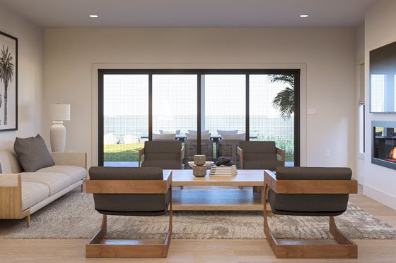 Interior - Family Room 2 for Beach House Plan #455-672 - 3 bed, 3.5 bath