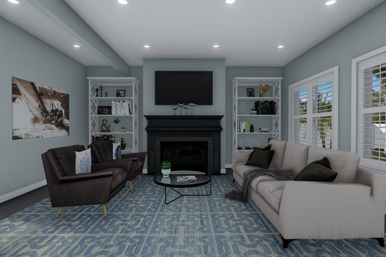 Interior - Family Room 1 for Craftsman House Plan #1060-66 - 4 bed, 2.5 bath