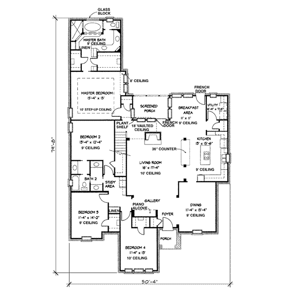 House Design - European Floor Plan - Main Floor Plan #410-349