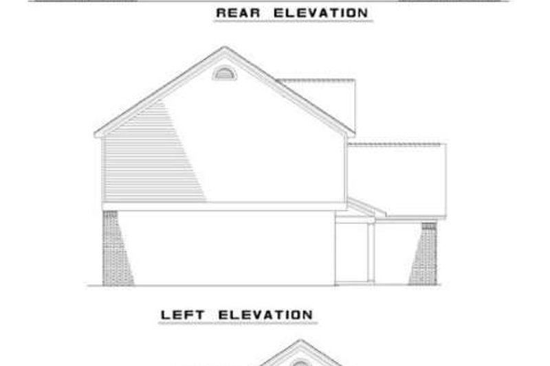 Dream House Plan - Exterior - Rear Elevation for Traditional House Plan #17-2012 - 3 bed, 2.5 bath