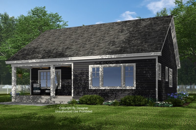 House Design - Exterior - Rear Elevation for Bungalow House Plan #51-1387 - 3 bed, 2.5 bath