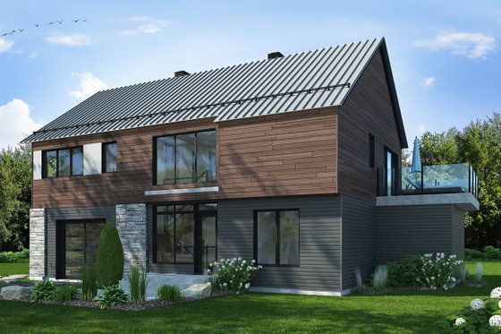 Exterior - Front Elevation 3 for Contemporary House Plan #23-2648 - 3 bed, 2.5 bath