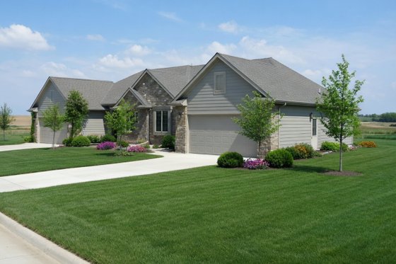 Exterior - Front Elevation 3 for Traditional House Plan #20-2063 - 2 bed, 2 bath