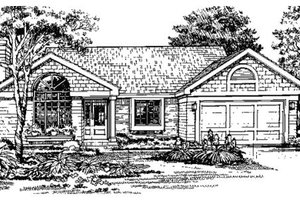 Ranch Exterior - Front Elevation Plan #320-367