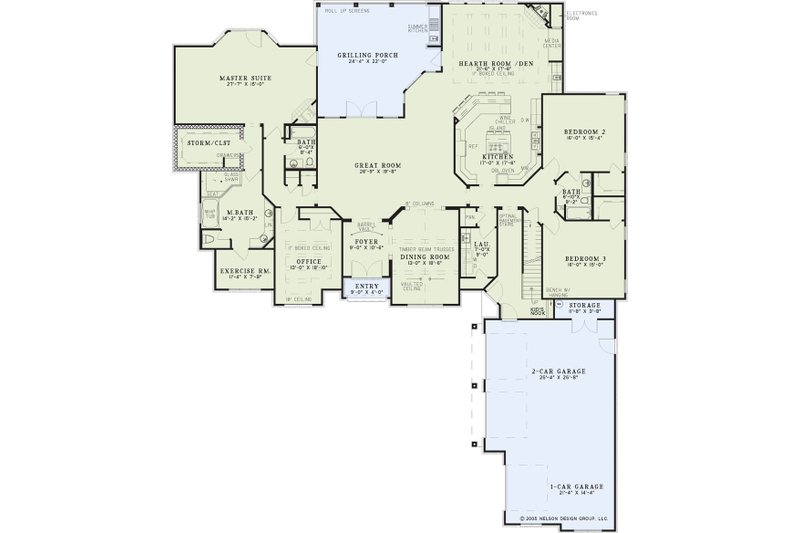 Home Plan - Floor Plan - Main Floor for European House Plan #17-628 - 3 bed, 3.5 bath